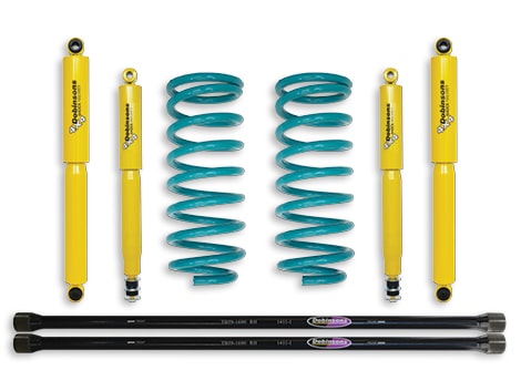 Image of an awewsome Dobinsons suspension lift kit for this vehicle.